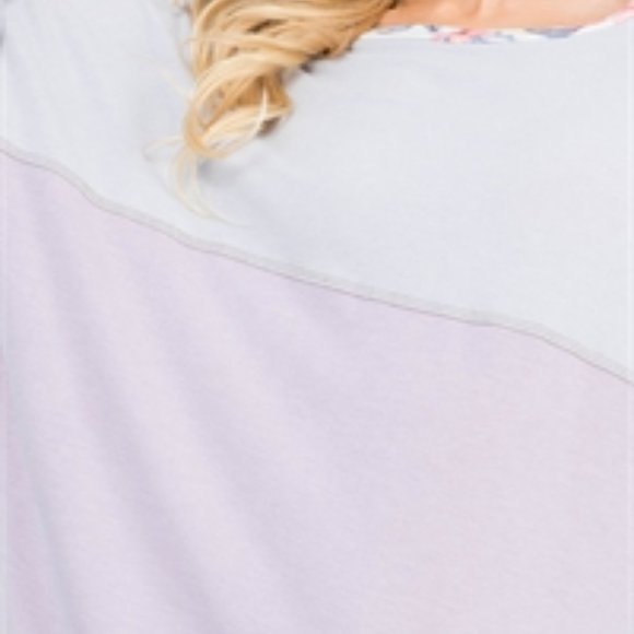 HOPELY Batwing Sleeve Scoop Neck Cottagecore Floral Jersey Sweat Shirt - Picture 7 of 7